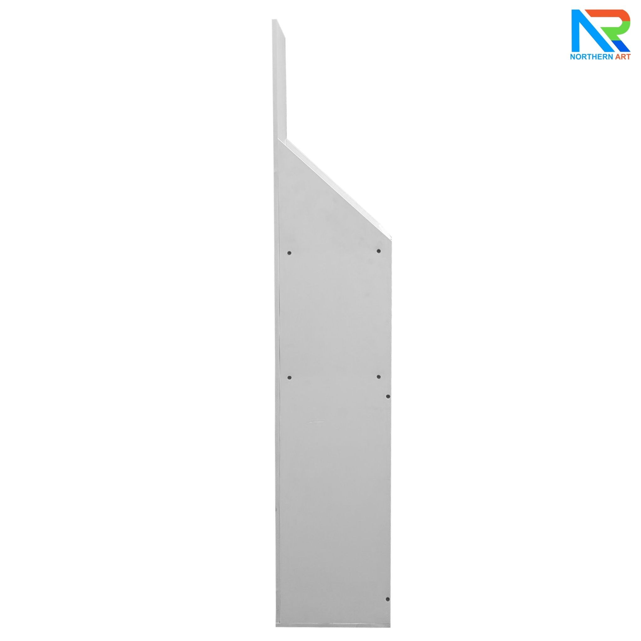 ชั้นวางสินค้าพลาสวูด 2 ชั้น ขนาด (W)24 x (D)24 x (H)130 ซม. พร้อมงานพิมพ์ พลาสวูดหนา 8 มม.