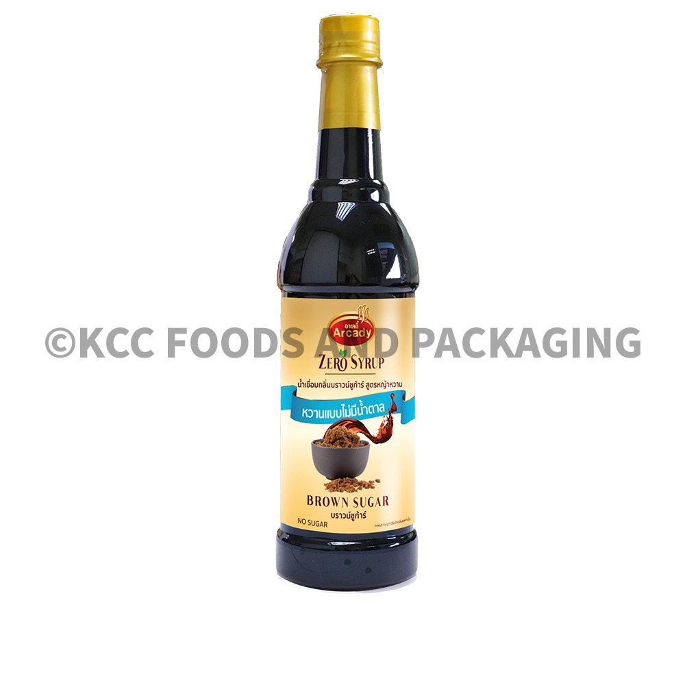 Arcady อาเคดี้ - Zero syrup น้ำเชื่อมกลิ่นบราวร์ชูก้าร์ สูตรหญ้าหวาน (730ml)