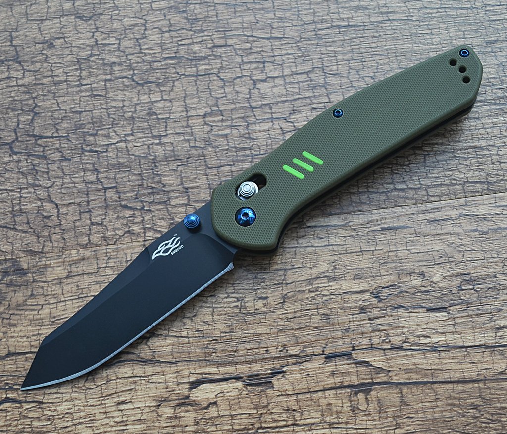 มีด Ganzo รุ่น F7563-GR (สีเขียว)- Firebird G10 Scales Folding Knife.