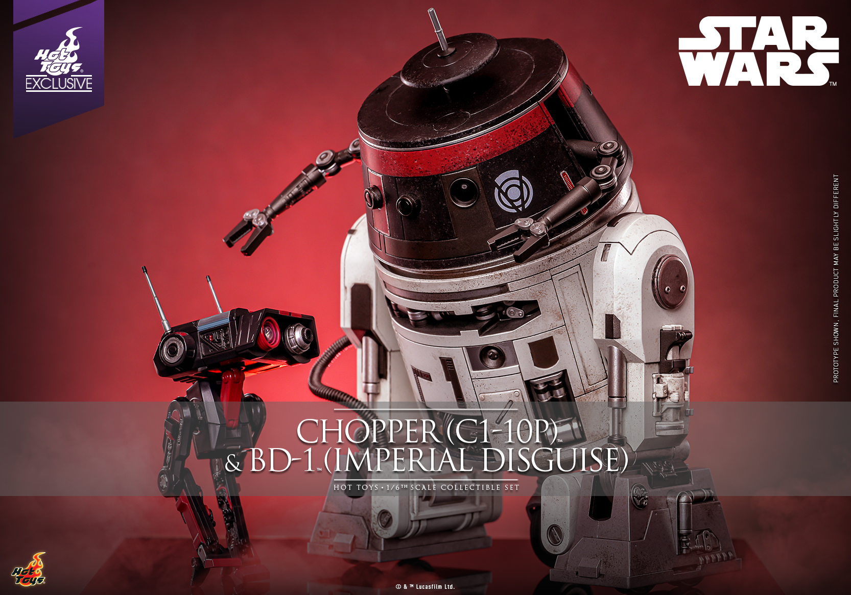 Hot Toys TMS152 Star Wars - Chopper (C1-10P) & BD-1 (Imperial Disguise) [Hot Toys Exclusive]