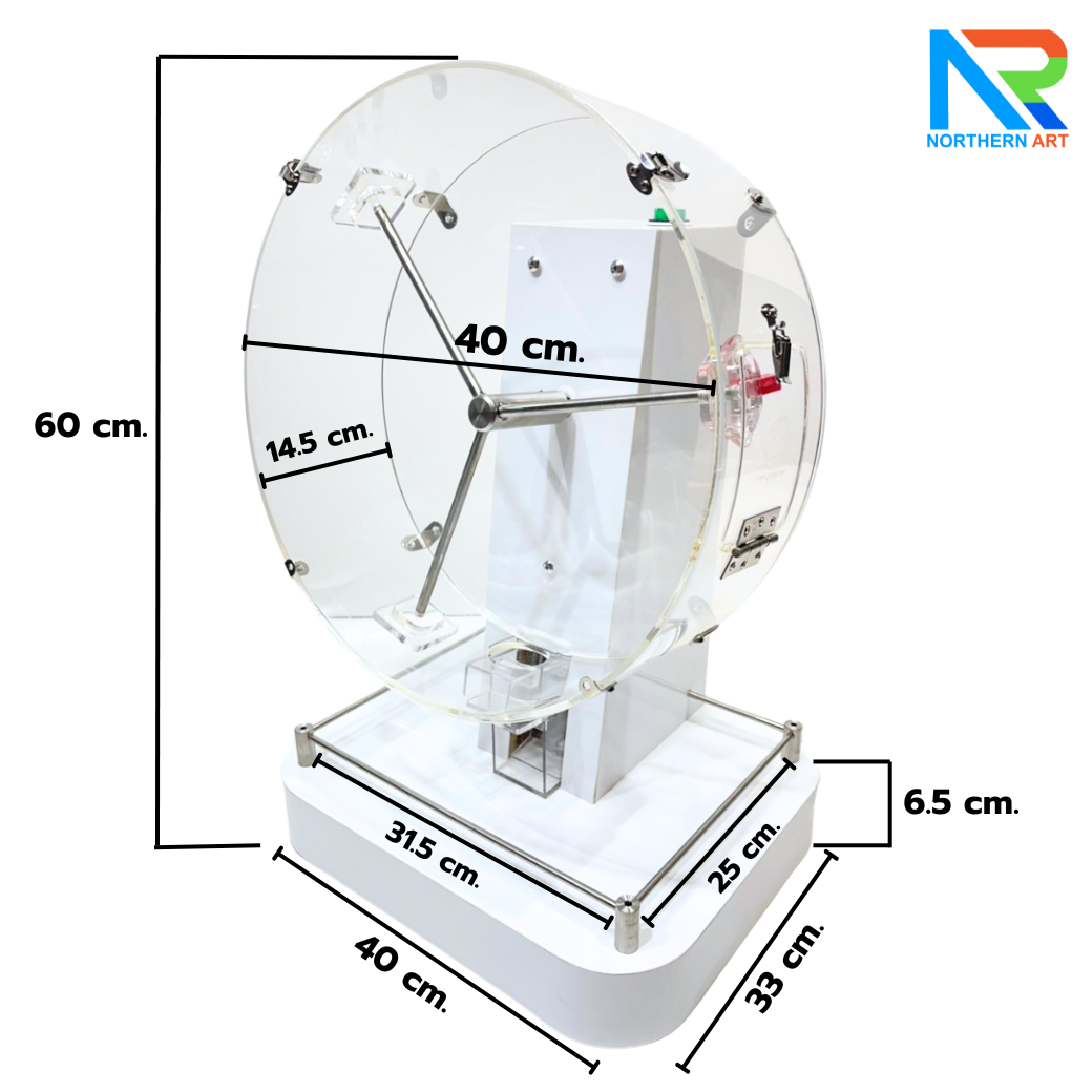 เกมส์หมุนบอลไฟฟ้า ตั้งโต๊ะ ขนาด (W)40 X (L)33 X (H)60 cm. หมุนได้ 360 องศา (ไม่รวมลูกบอล)
