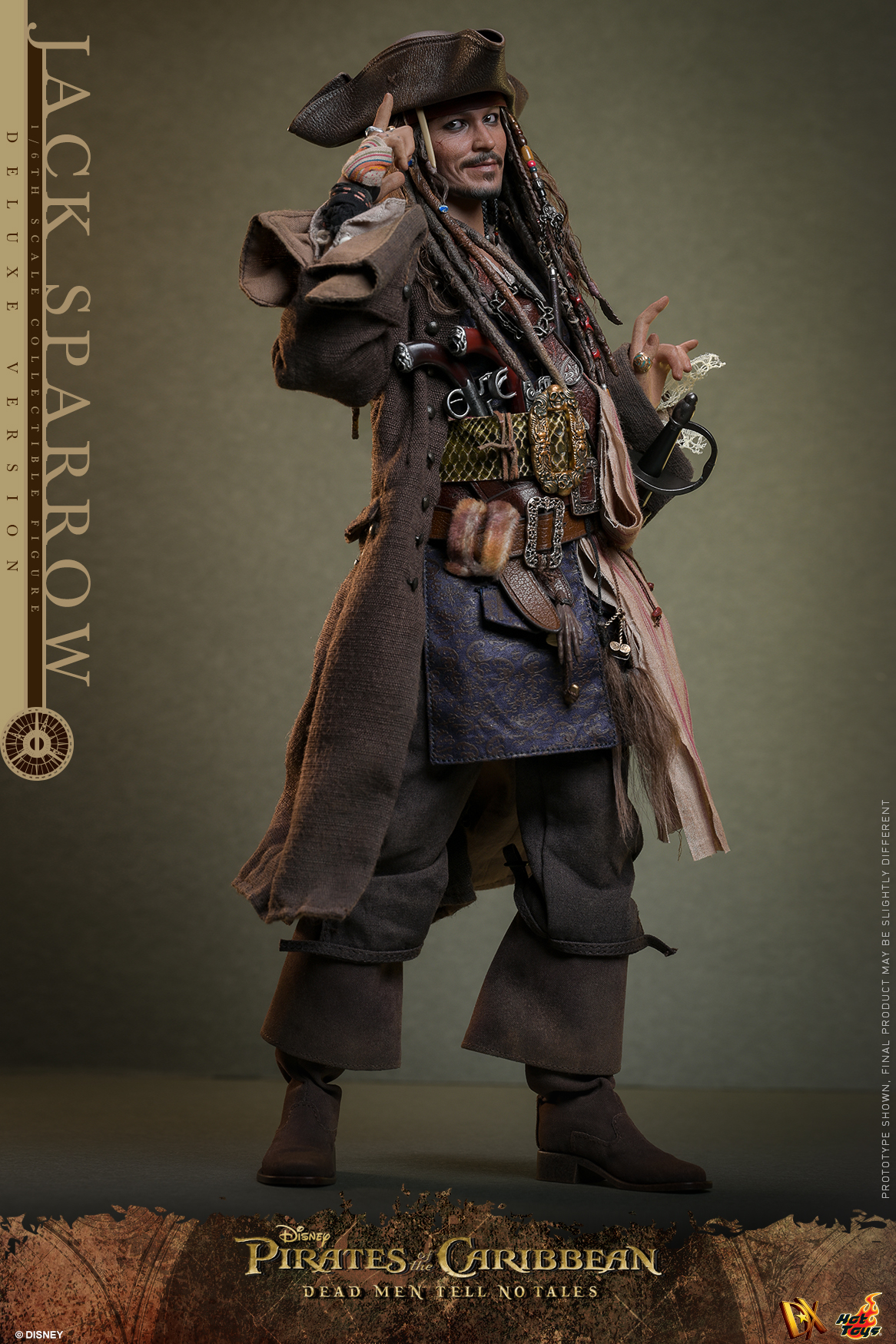 Hot Toys DX38 Pirates of the Caribbean: Dead Men Tell No Tales - Jack Sparrow (Deluxe Version)