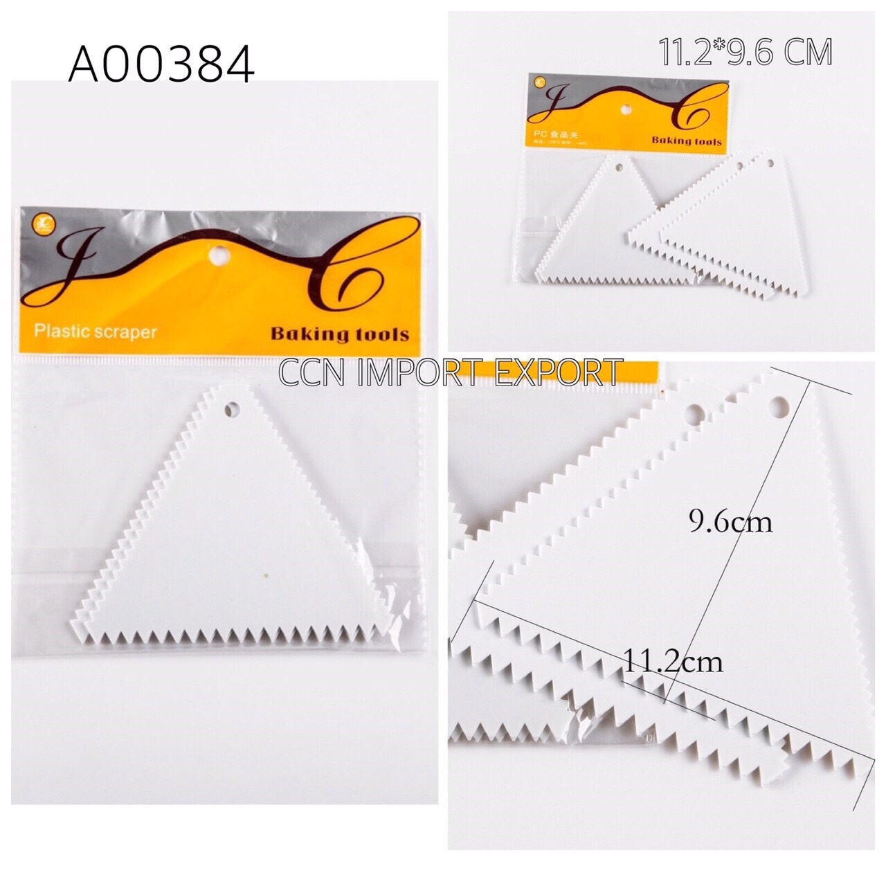 ที่คาดหน้าเค้กสามเหลี่ยม พลาสติก (11.2x9.6 cm)