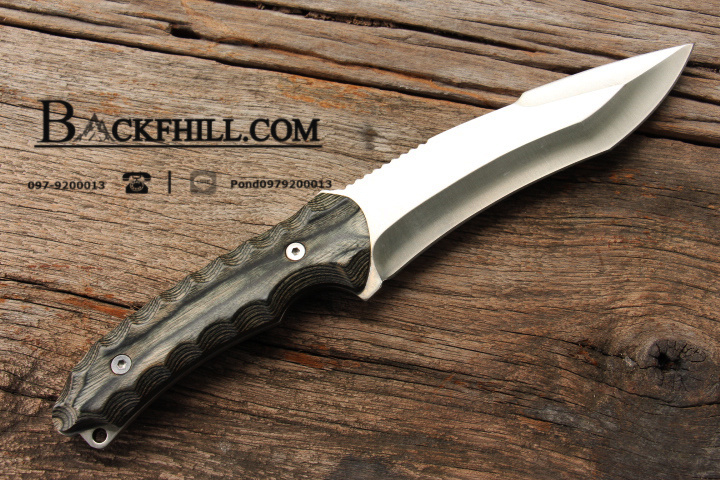 มีดใบตาย COLUMBIA รุ่น S036A 5Cr15mov ใบหนา ด้ามจับ Micarta อย่างดี พร้อมซองไนลอน