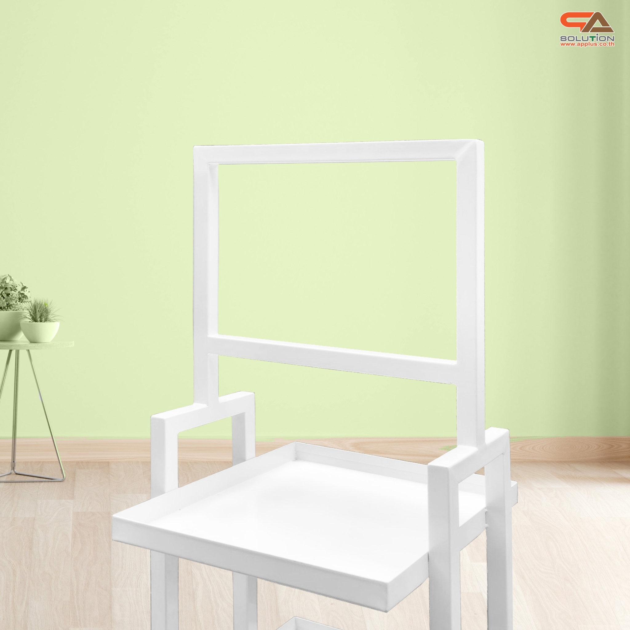 ชั้นวางสินค้าเหล็ก 4 ชั้น สีขาว ขนาด (W)40 x (D)40 x (H)162 ซม. พร้อมล้อ เคลื่อนย้ายสะดวก แข็งแรง รับน้ำหนักได้ดี