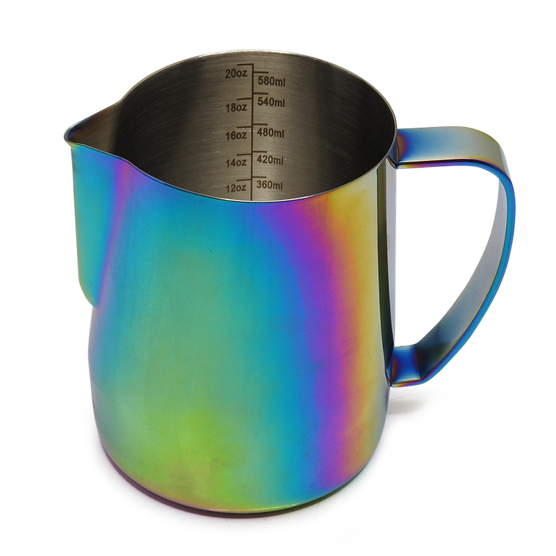 APRESSO เหยือกตีฟองนมสแตนเลส 600CC สีรุ้ง