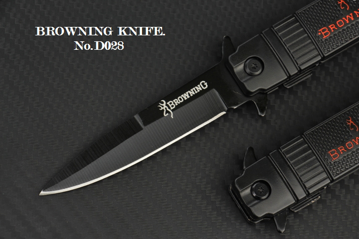 มีดพับ BROWNING Stainless Steel รุ่น D028 ใบมีดปลายแหลมรมดำ