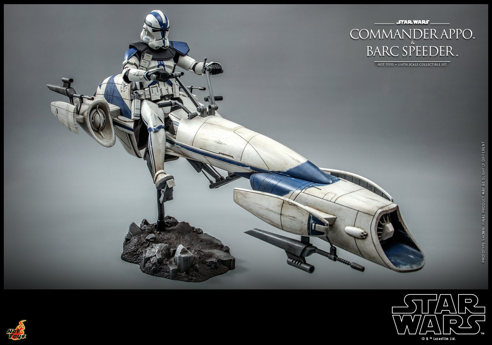 Hot Toys TMS076 1/6 Star Wars: The Clone Wars™ - Commander Appo™ and BARC Speeder™