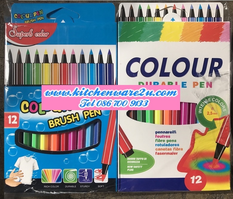 P04554 สีเมจิก 1*12 สี คละสี ราคาส่งต่อโหล: 12 แผง (180 บ/โหล เฉลี่ย 15 บาท/ชุด ขายส่งทุกอย่าง 20 บาท)