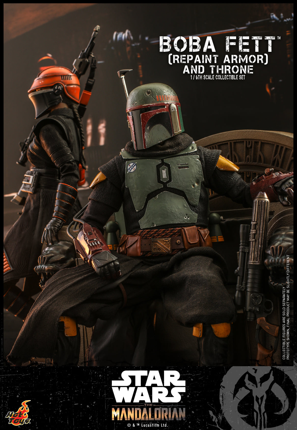 Hot Toys TMS056 1/6 Star Wars: The Mandalorian™ - Boba Fett (Repaint Armor) and Throne