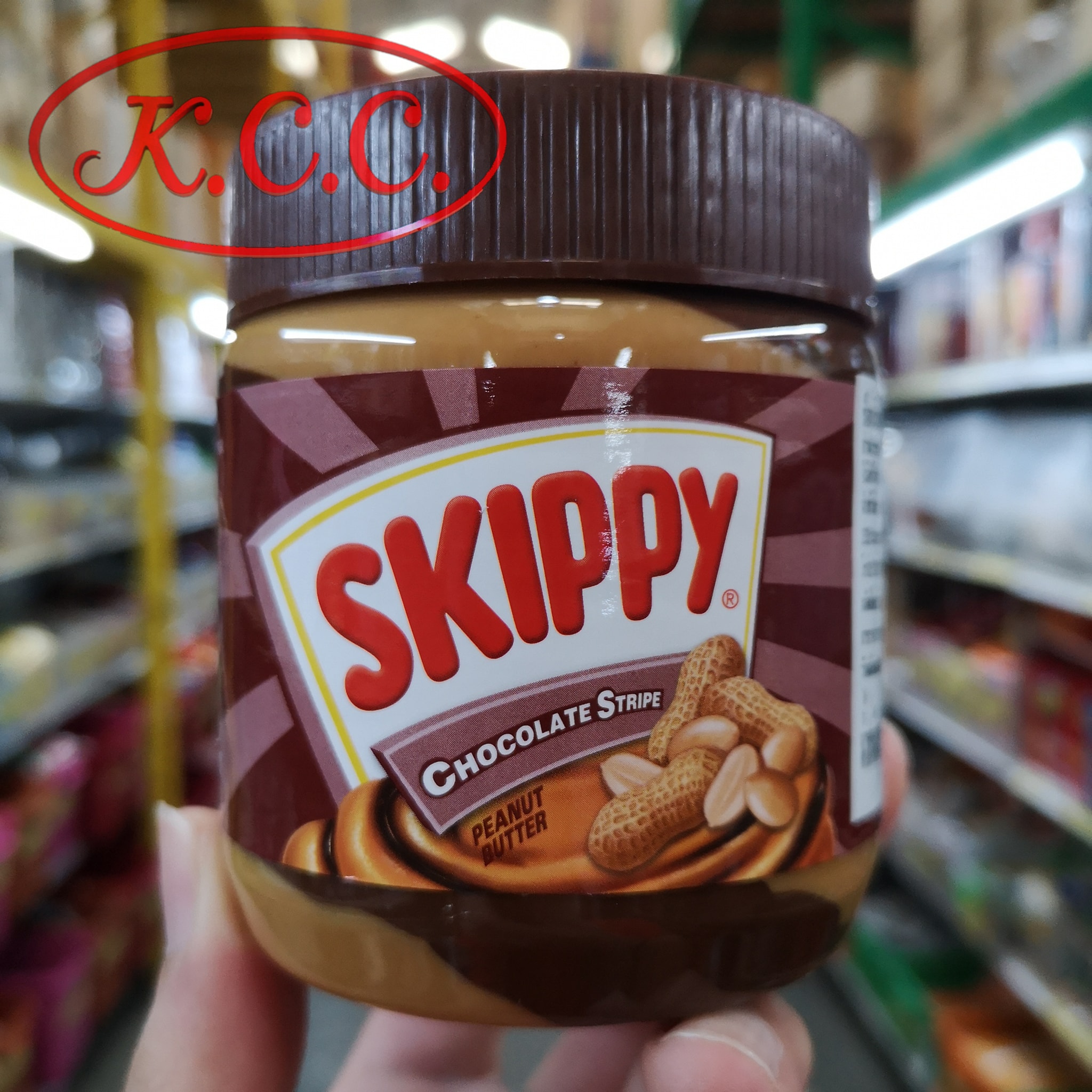 สกิปปี้ ช็อกโกแลต สดริปพีนัท (350กรัม) Skippy Chocolate Stripe Peanut Butter 350 g.