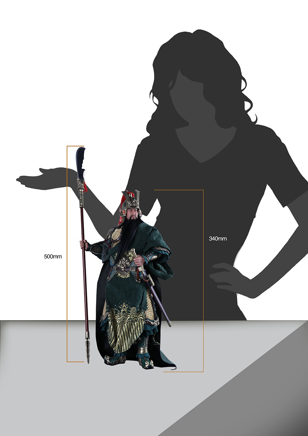 303TOYS MP008 1/6 THREE KINGDOMS SERIES - MARQUIS GUAN YU YUNCHANG GOD OF WAR (STANDARD COPPER VERSION)