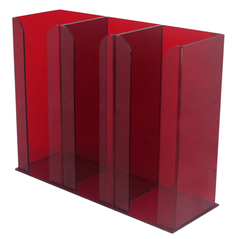 3 compartment Acrylic box for keep Drink Glass Paper Cup Dispenser