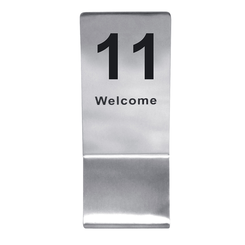 ป้ายโต๊ะสแตนเลสทรงสูง สำหรับใช้บอกหมายเลขโต๊ะ เลข 1-20 1617-020