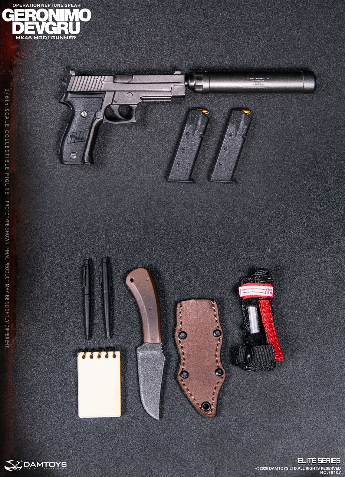 DAMTOYS 78107 DEVGRU Operation Neptune Spear “GERONIMO” MK46 MOD1 GUNNER