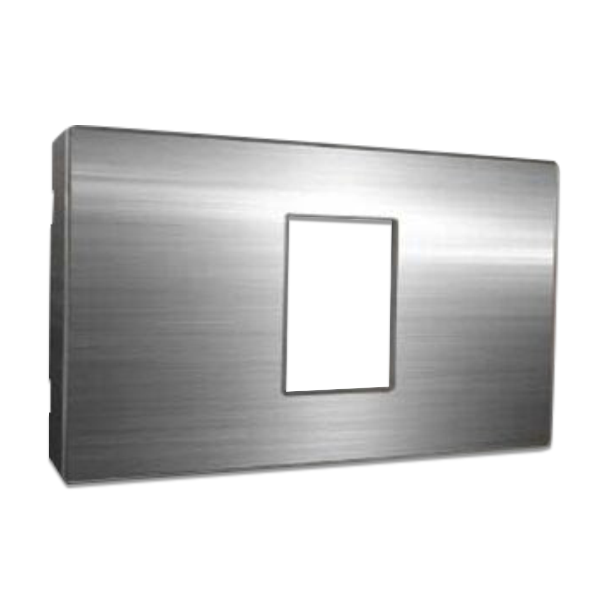 NANO แผงหน้ากากสเตนเลส พร้อมตะแกรง ขนาด 1 ช่อง Classic series รุ่น SS-400-1(100 ชิ้น/กล่อง)