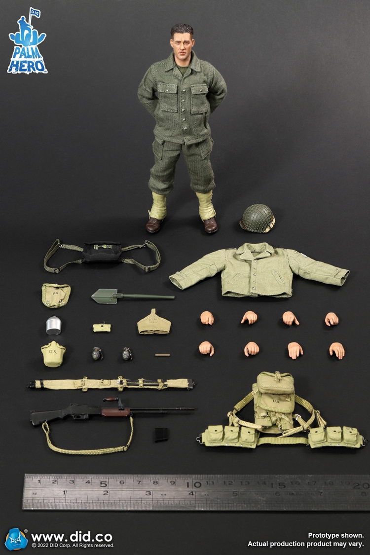 DID XA80012 1/12 Palm Hero Series WWII US 2nd Ranger Battalion Series 4 - Private Reiben