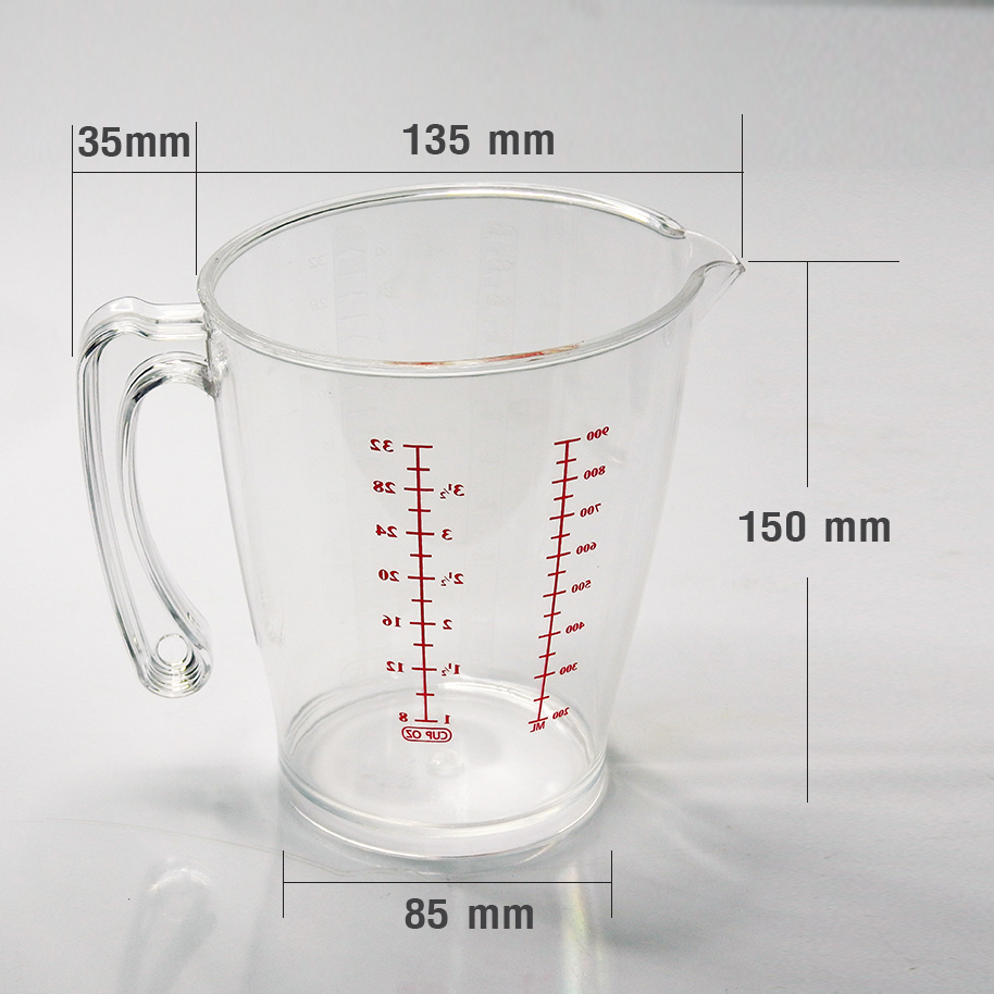 ถ้วยตวง เหยือกตวงพลาสติก PS (เกรด A) 1000 ml. 1610-565