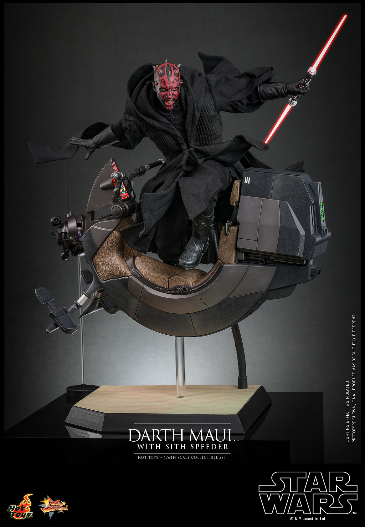 Hot Toys MMS749 Star Wars Episode I: The Phantom Menace™ - Darth Maul™ with Sith Speeder