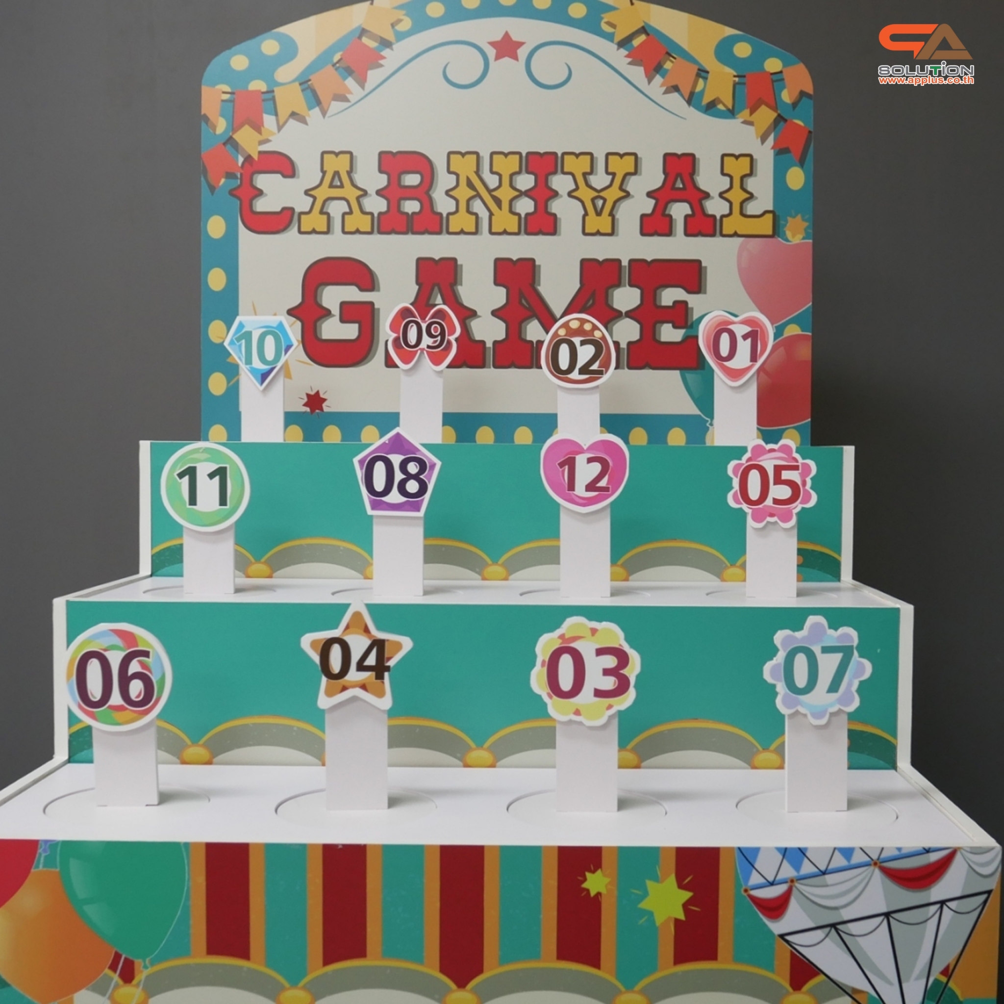 เกมส์ CARNIVAL โยนห่วงคล้องแท่ง ขนาด (W) 80 x (L)64 x (H)160 cm. ชุดแท่งตั้งพร้อมห่วง 36 อัน (คละสี คละขนาด)