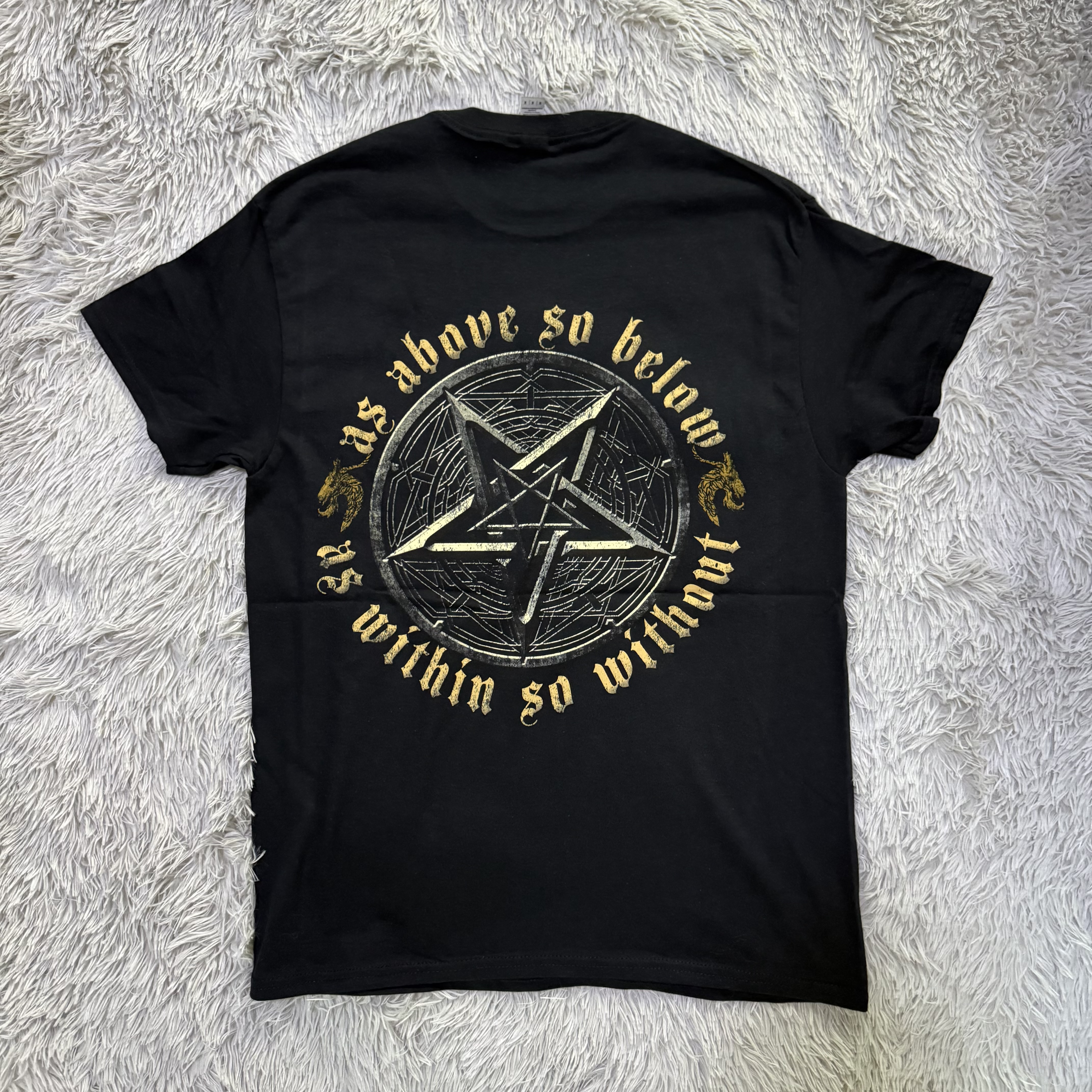 #พร้อมส่ง เสื้อวงดนตรี DIMMU BORGIR T-SHIRT ลาย HANDS OF DEATH (มีสกรีนหลัง) ลิขสิทธิ์ของแท้ EU