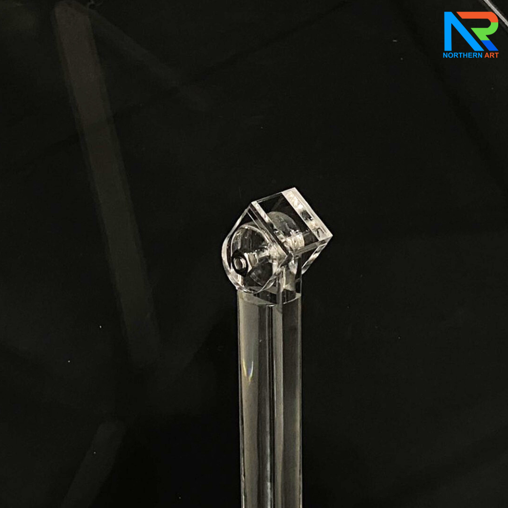 CLEARANCE SALE! เมนูสแตนด์ อะคริลิคสีดำใส TOP ปรับเอนได้ ขนาด (W)60 x (D)40 x (H)120 cm. อะคริลิคหนา 10 มม. ถอดประกอบได้