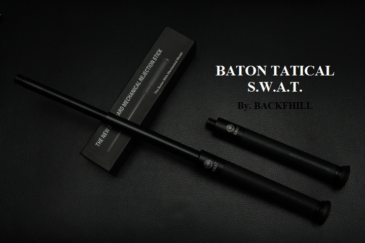 กระบองโลหะอะลูมิเนียม S.W.A.T. BATON ยืด 3 ท่อน กดปุ่มเก็บท้ายด้าม พร้อมซอง ขนาด 24" (AAA) สำเนา