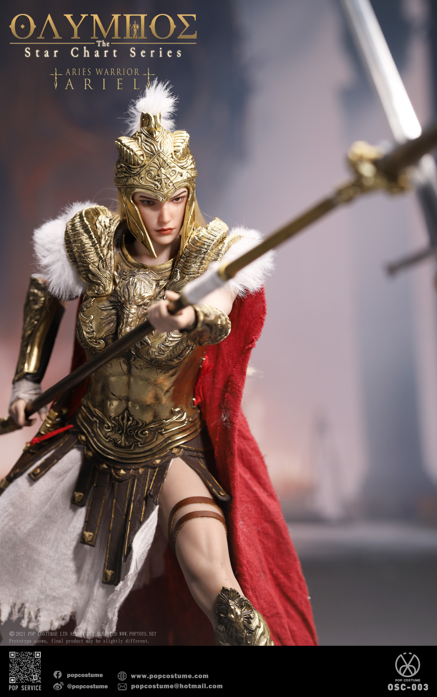 POP COSTUME OSC-003 1/6 Olympus: The Star Chart Series - Aries Warrior Ariel