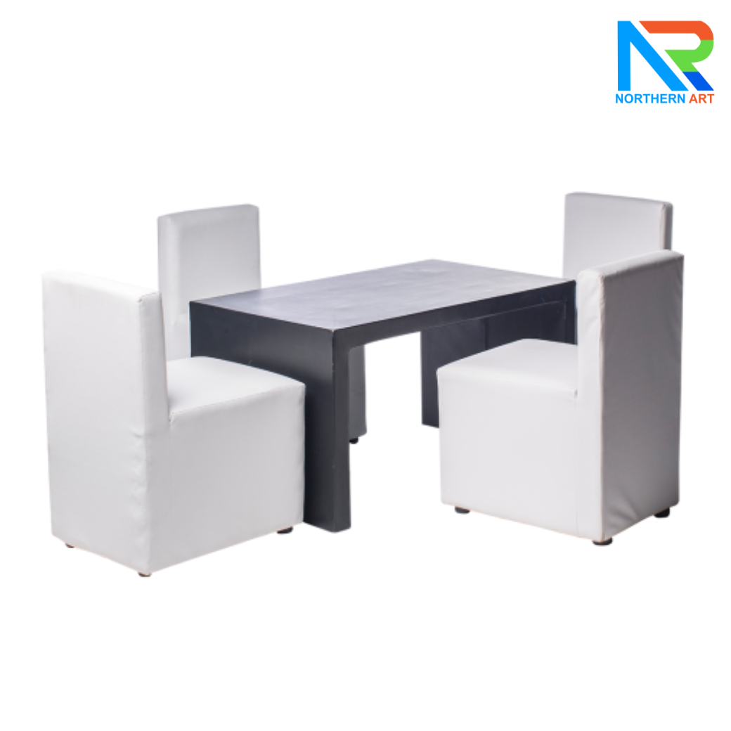 เช่าชุดโต๊ะทรงตัว U หุ้มหนังทั้งตัว พร้อมเก้าอี้ 4 ตัว (เก้าอี้มีหลายแบบให้เลือก)