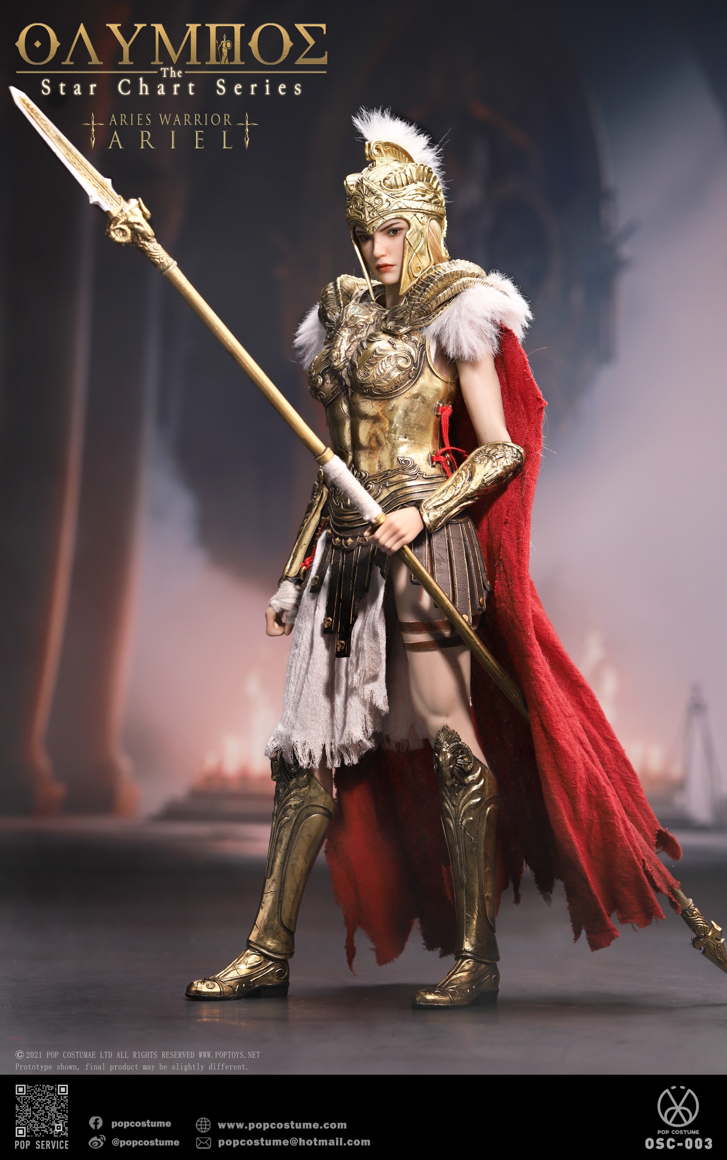 POP COSTUME OSC-003 1/6 Olympus: The Star Chart Series - Aries Warrior Ariel