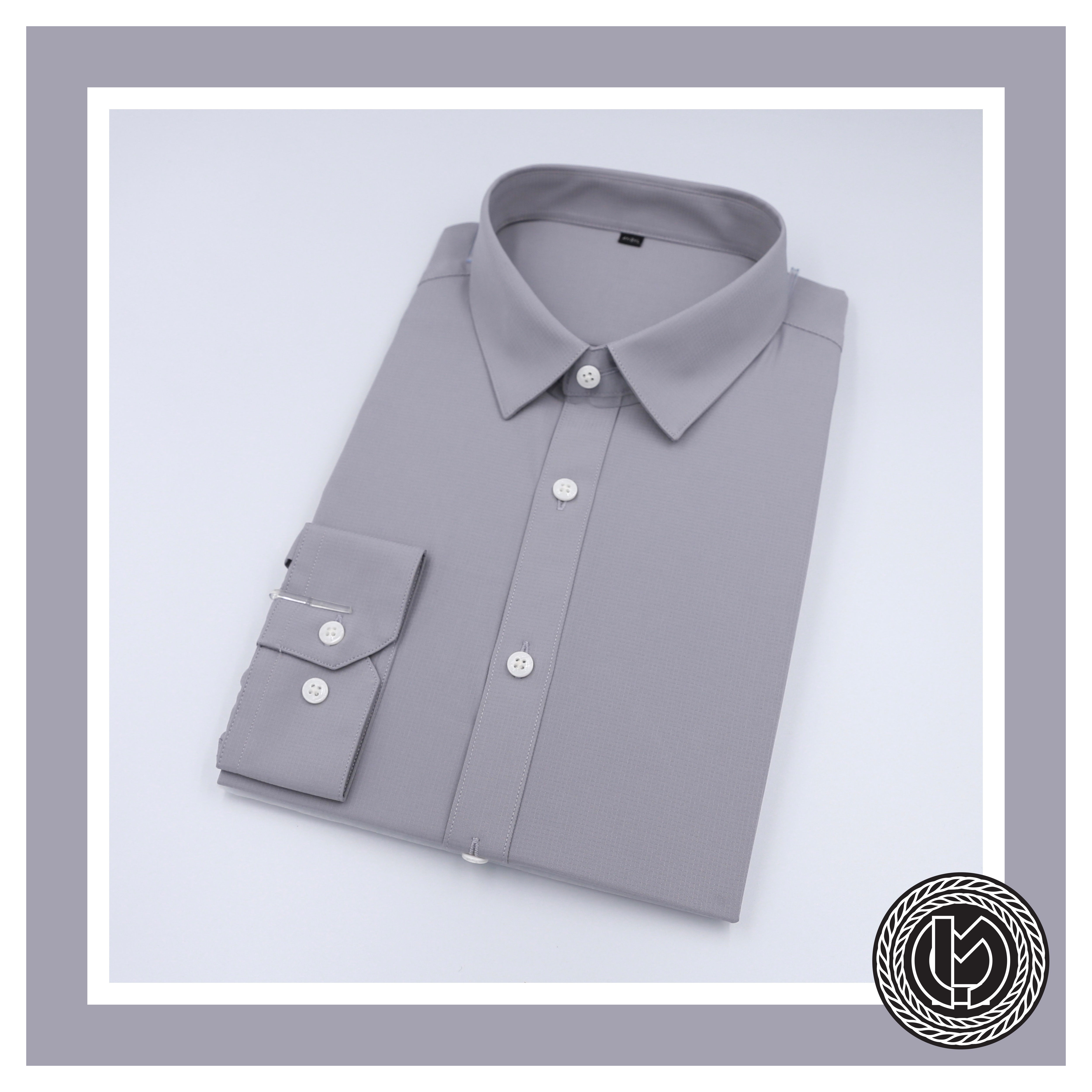 เสื้อเชิ้ตสีเทา Grey Shirt (Standard Collar)