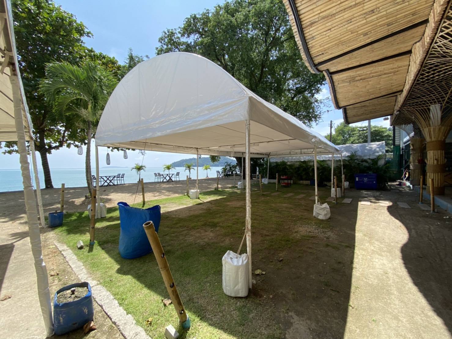 เต็นท์เช่า ขนาด 5x12 เมตร สีขาว เหมาะสำหรับใช้จัดงานทั่วไป