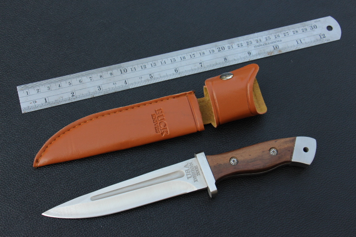 มีดใบตายด้ามไม้ BUCK Model.2008 OEM พร้อมซอง