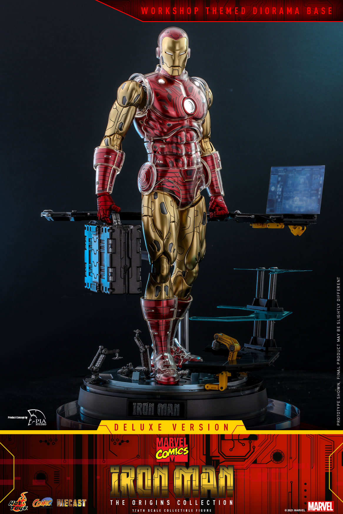 Hot Toys CMS08D38 1/6 Marvel Comics - Iron Man (Deluxe Version) [The Origins Collection]