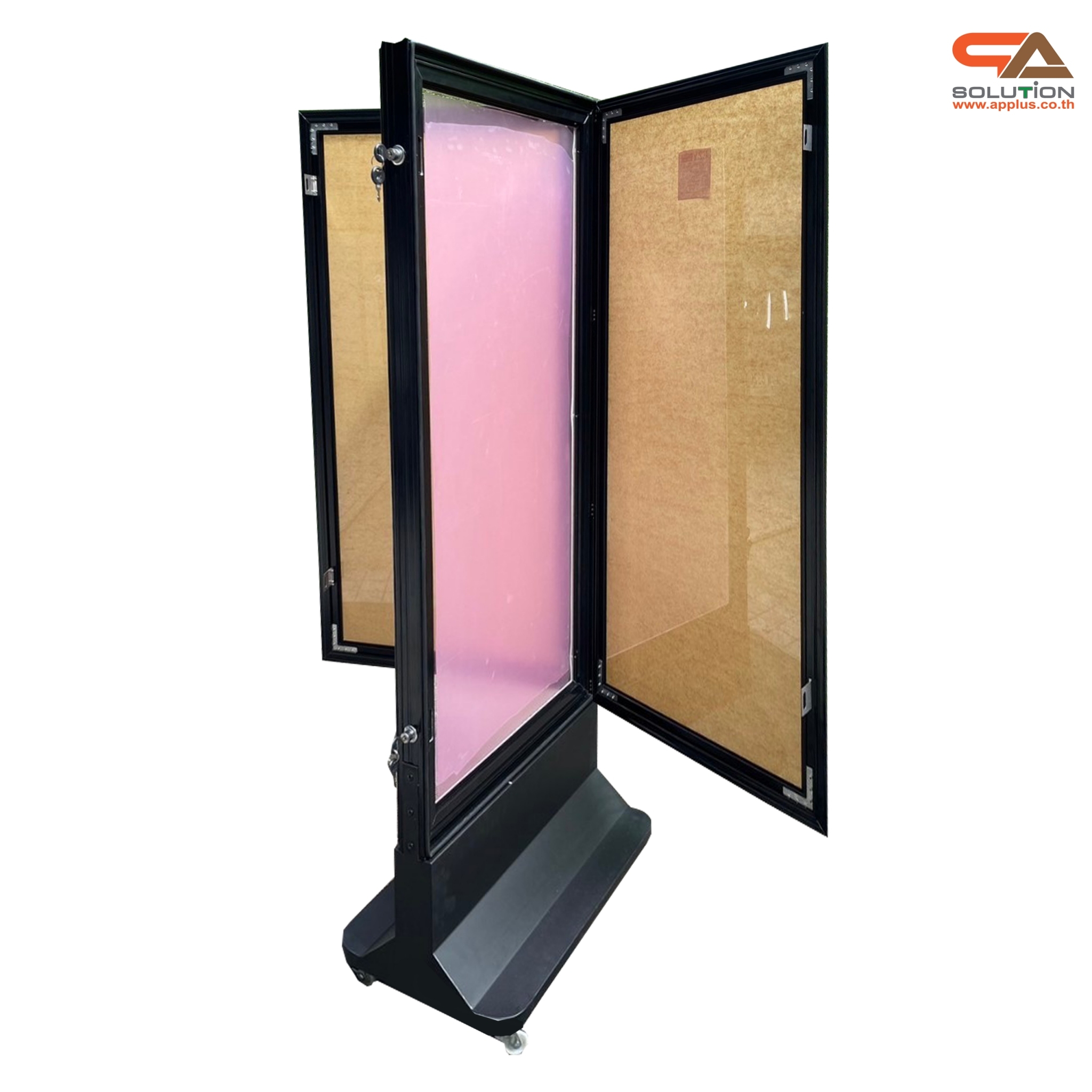 ตู้ไฟตั้งพื้น LED 2 หน้า มีล้อ ขนาด (W) 60 X (H) 155 ซม. รุ่น OUTDOOR (มีกุญแจล็อค) เหมาะกับภายนอกอาคาร