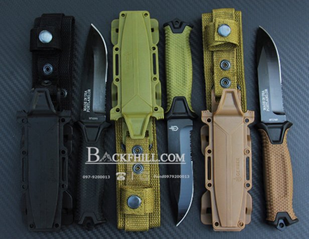 มีดใบตายสายลุย Gerber Strong Arm Semi Serrated Fixed Blade OEM สีดำ