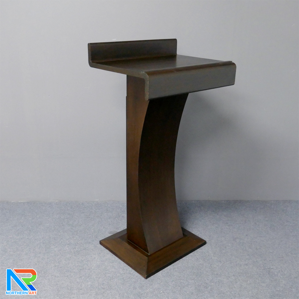 โพเดียมไม้ สีโอ๊ค ทรงโมเดิร์น TOPตรง ขนาด (W)55 x (L)42 cm. สูง 111 cm.