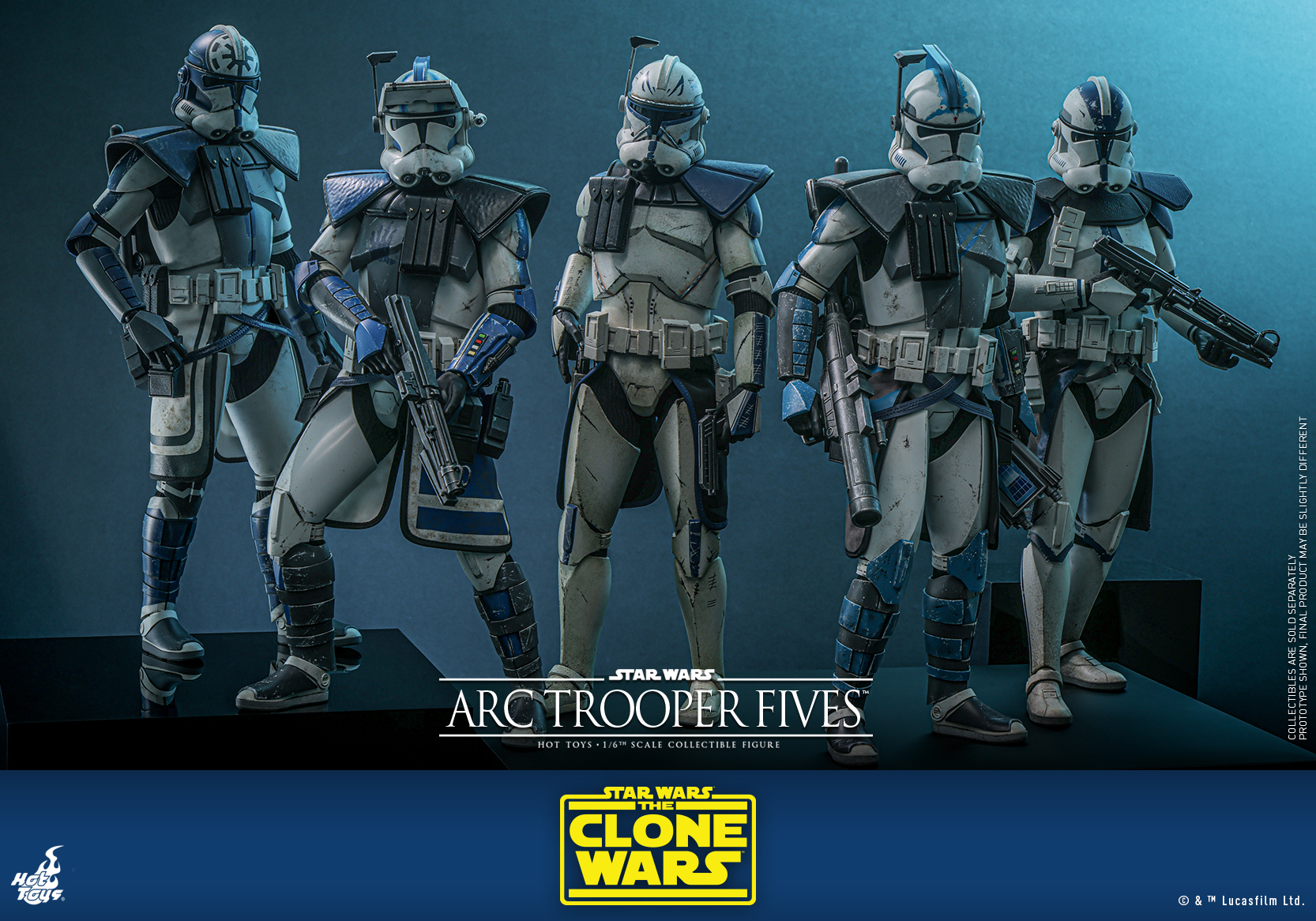 Hot Toys TMS132 Star Wars: The Clone Wars - Arc Trooper Fives