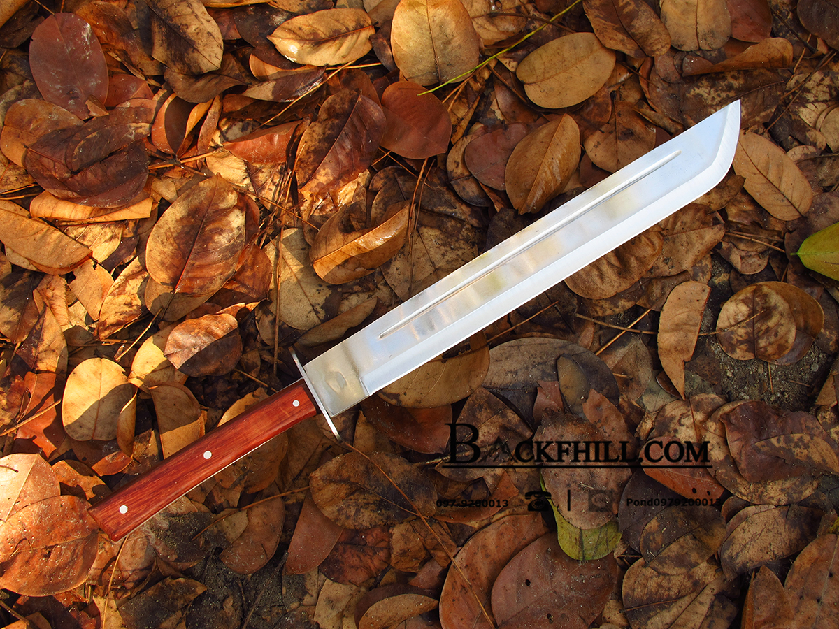 มีดดาบยาว Stainless Steel ทรงง้าวเทพกวนอู ยาว 25 นิ้ว พร้อมซองไนลอน