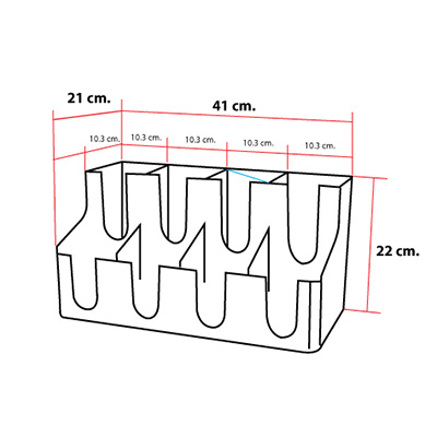 Cup holder stored 8 compartments(Black)