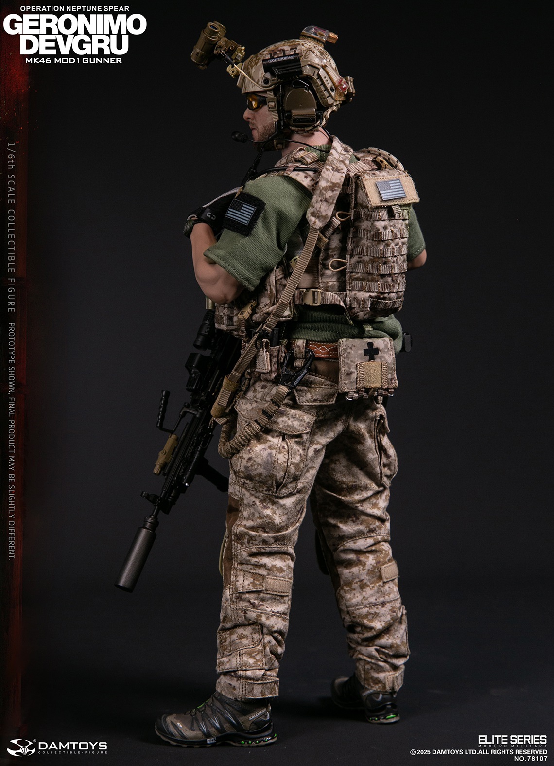 DAMTOYS 78107 DEVGRU Operation Neptune Spear “GERONIMO” MK46 MOD1 GUNNER