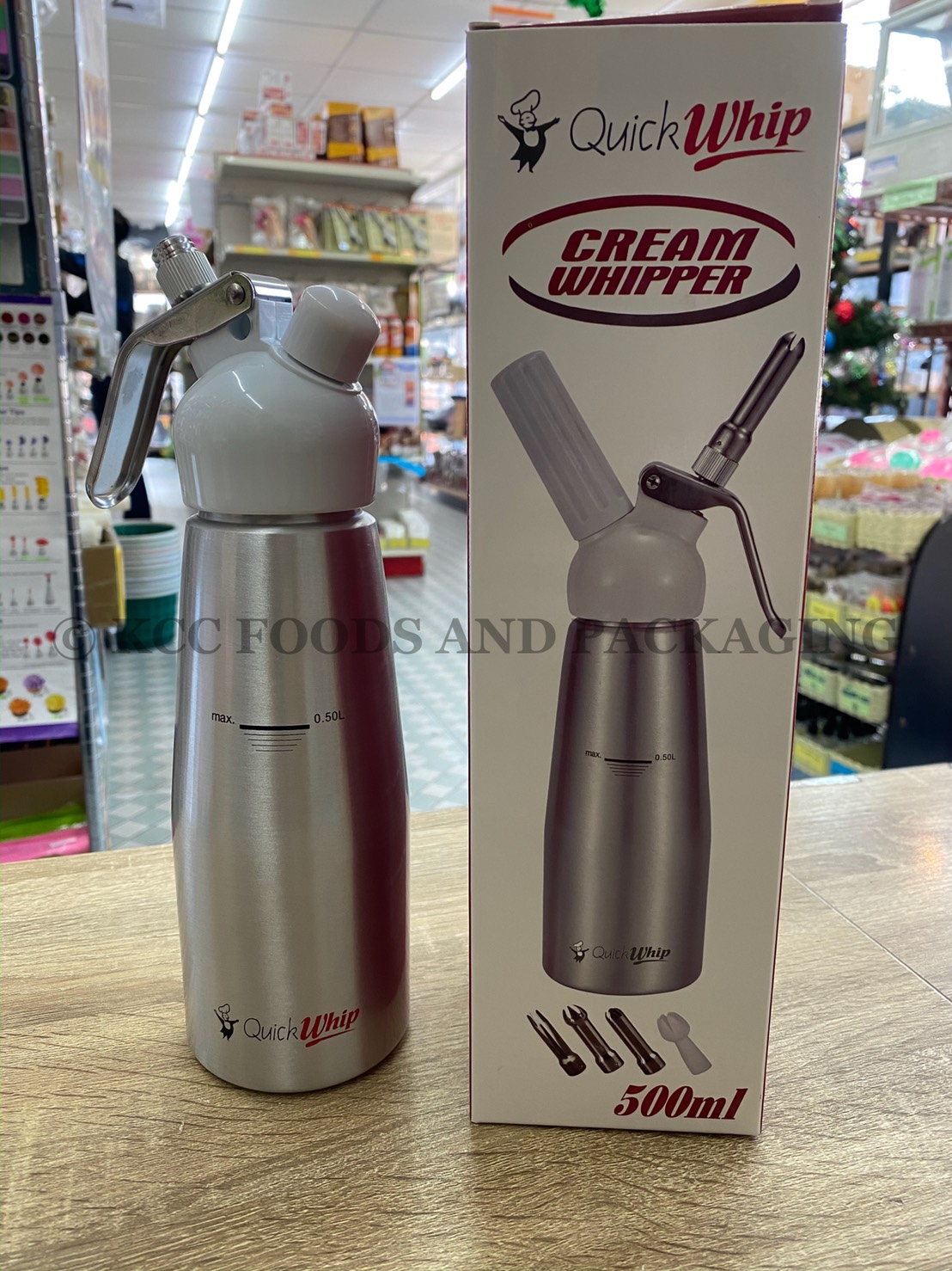 Quick Whip - กระบอกวิปปิ้ครีม 500 ml. (หัวพลาสติก)
