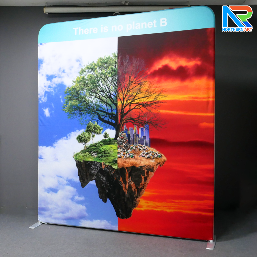 แบคดรอปผ้า (Fabric Backdrop) รุ่นตรง Savvy ขนาด (H)180 x (W)120-1000 cm. โครงอะลูมิเนียม ถอดประกอบได้ แถมฟรี! กระเป๋าใส่อุปกรณ์ 1 ใบ