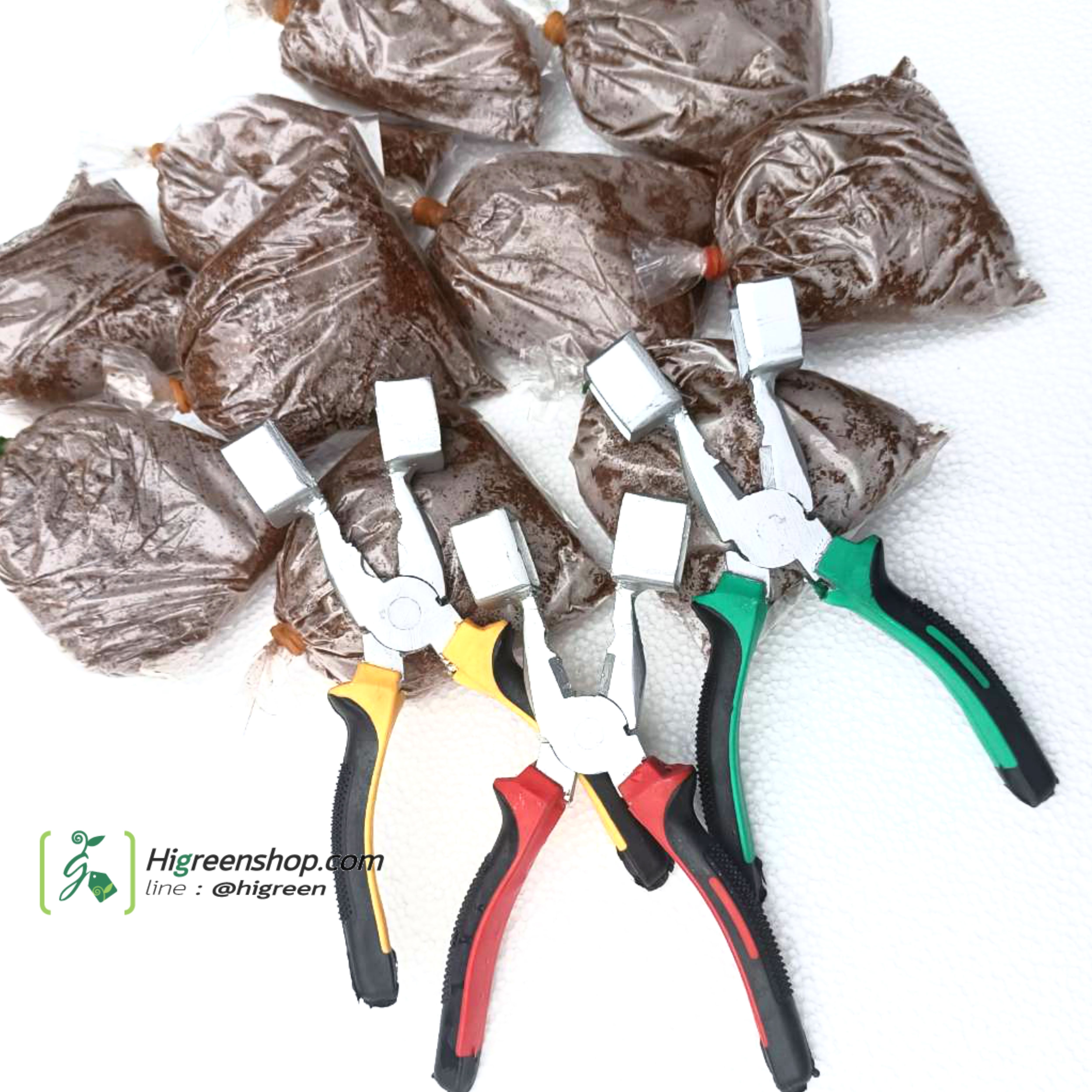 เซตตอนกิ่ง (คีมตอนกิ่ง + ตุ้มมะพร้าวแบบละเอียด 10 ตุ้ม) / เซต