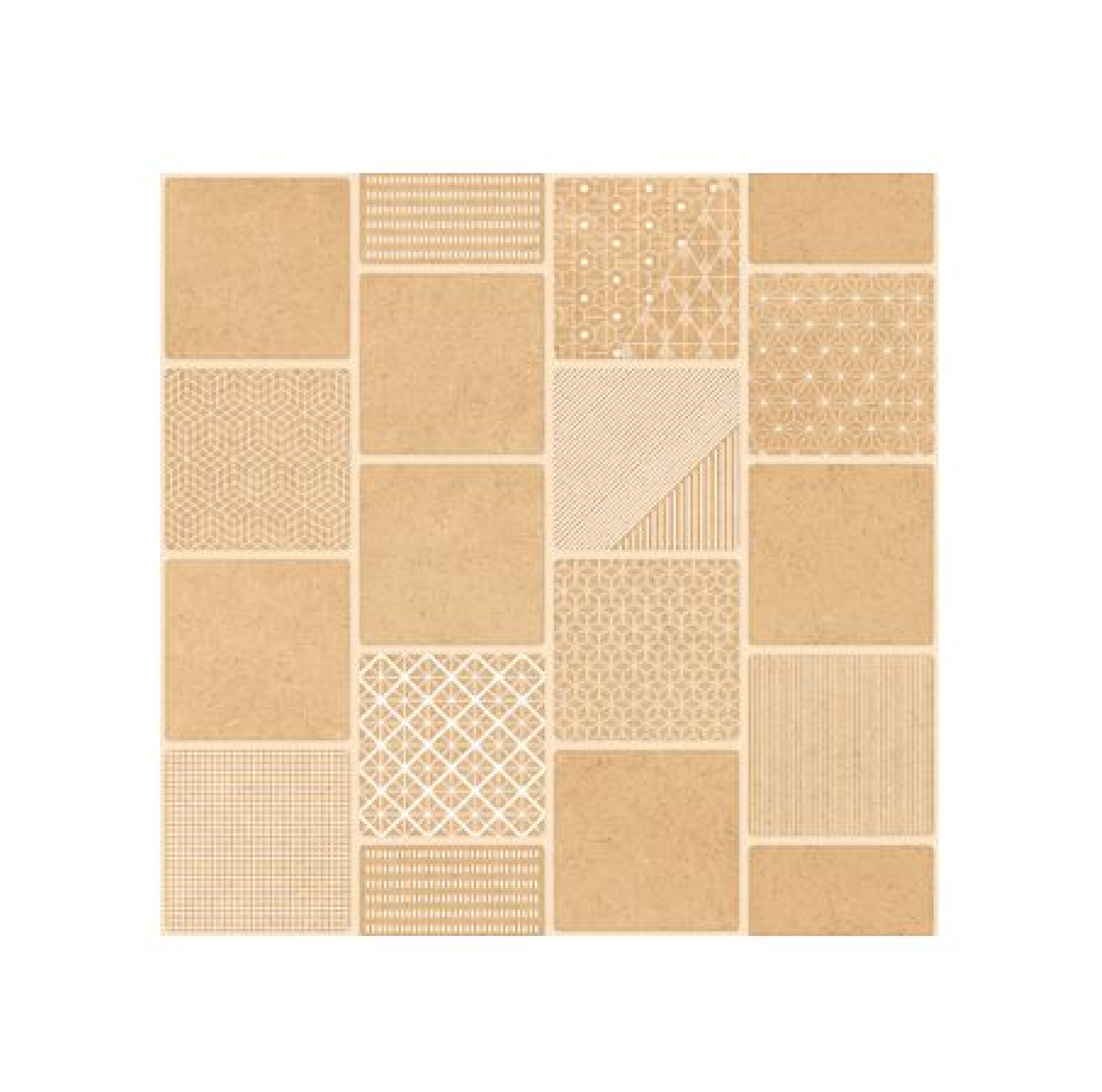 กระเบื้องพื้น DURAGRES รุ่น กาเรก้า เบจ ขนาด 40 x 40 ซม. (กล่อง 6 แผ่น) สีเบจ Random