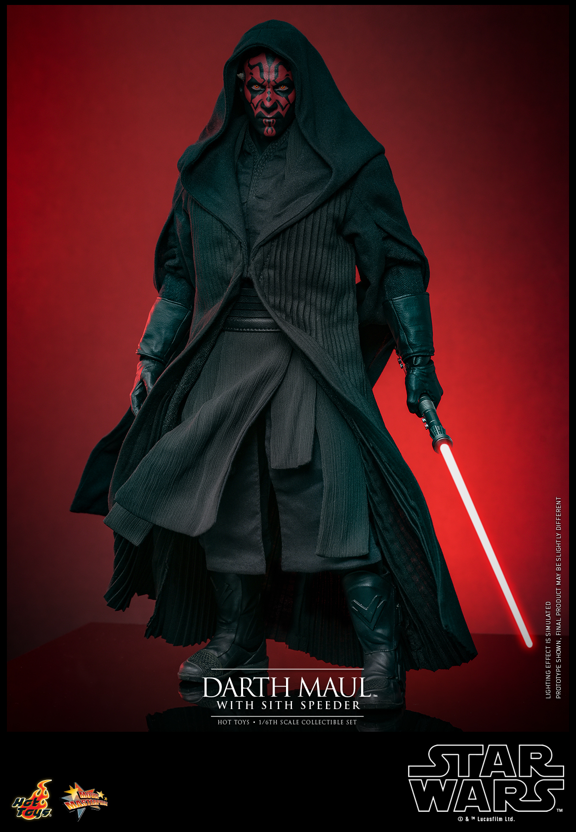 Hot Toys MMS749 Star Wars Episode I: The Phantom Menace™ - Darth Maul™ with Sith Speeder