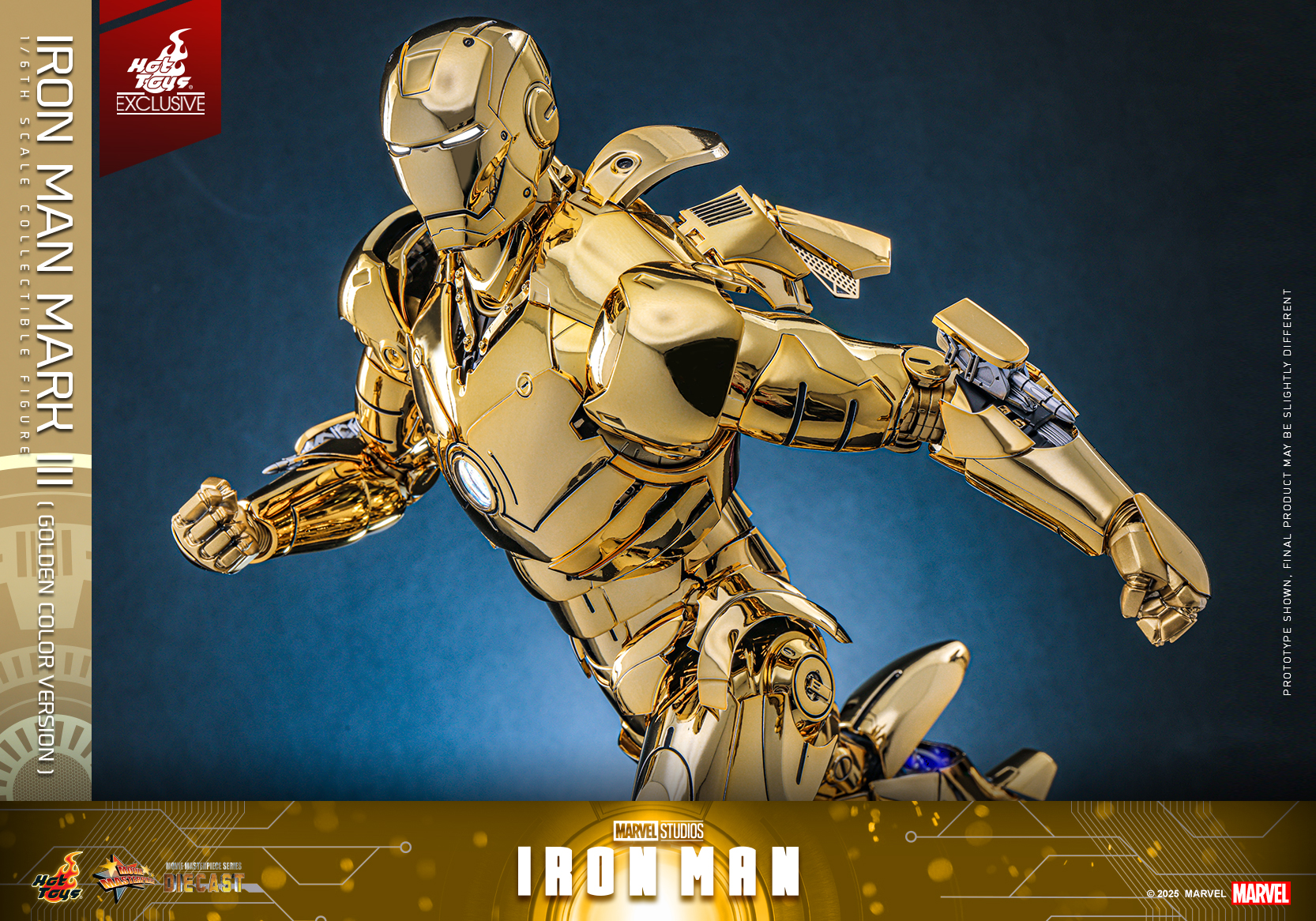 Hot Toys MMS764D69 Iron Man - Iron Man Mark III (Golden Color Version) [Hot Toys Exclusive]
