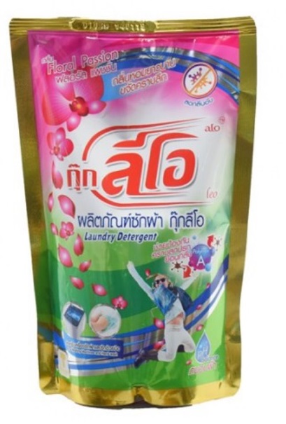P08296 น้ำยาซักผ้า ลีโอ 400 มิล หอมมาก (ราคาขายส่งต่อ 1 กล่อง: 24 ถุง:เฉลี่ย 380 บ/ลัง)
