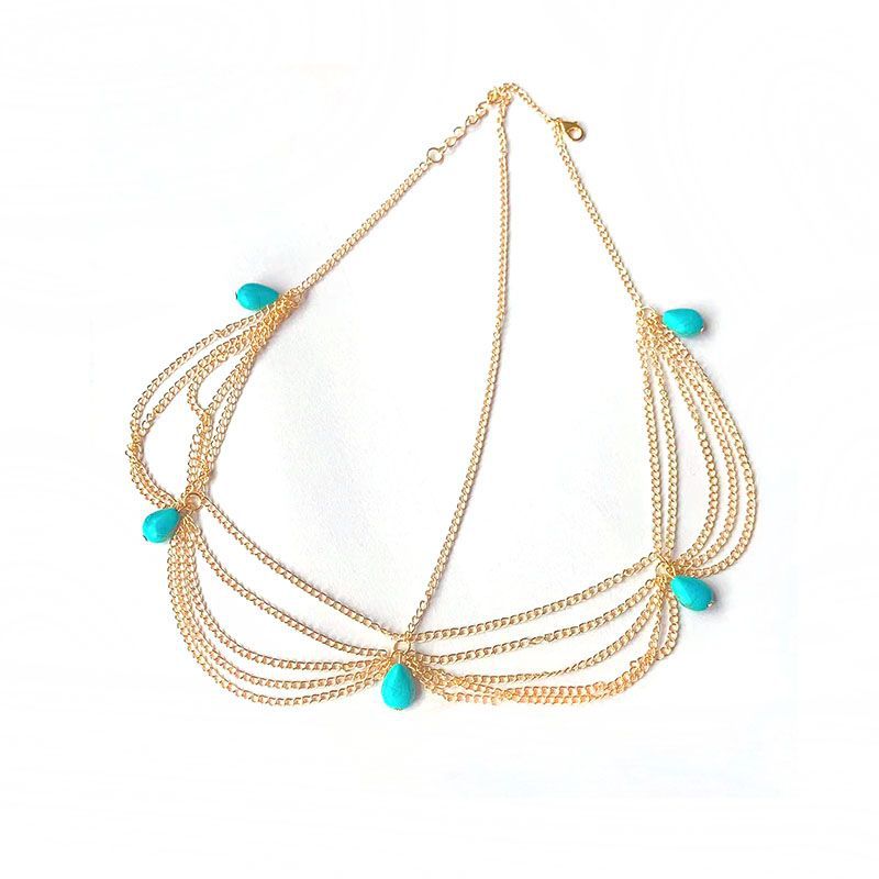 ชุดเจ้าหญิงจัสมิน (Jasmine) รุ่นกระโปรงบานยาว พร้อมเครื่องประดับผมสร้อยสีทองประดับพลอย