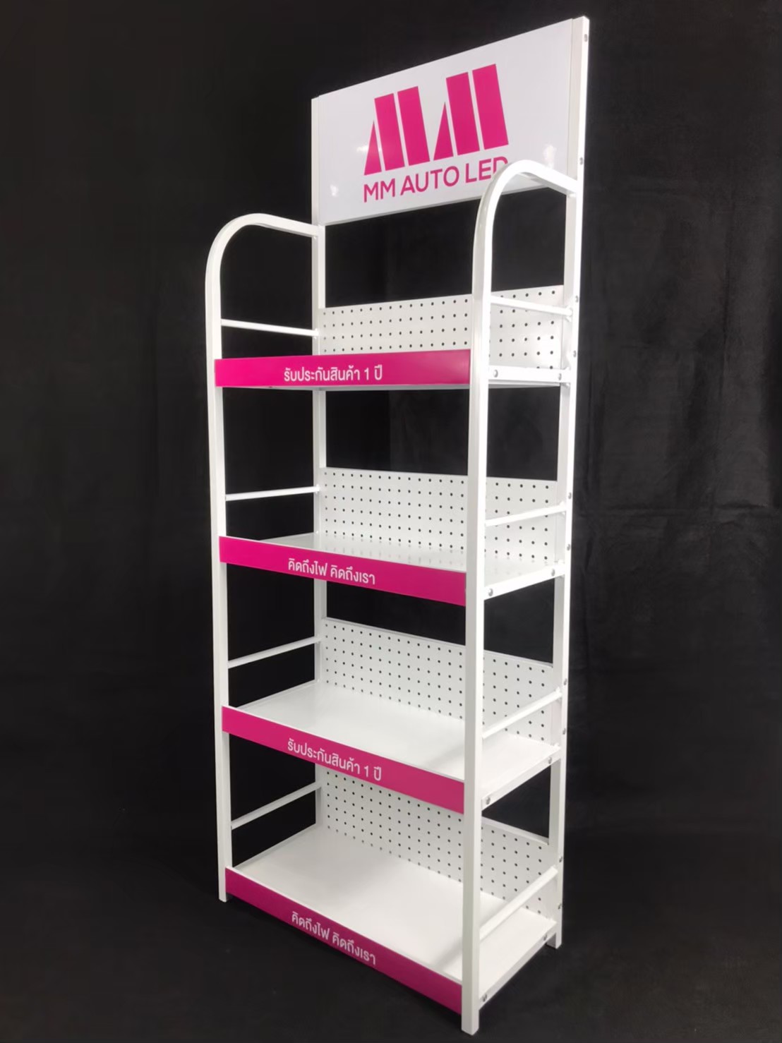 เช่าชั้นวางสินค้าเหล็ก 4 ชั้น สีขาว ขนาด (W)60 x (D)30 x (H)160 ซม. ถอดประกอบได้